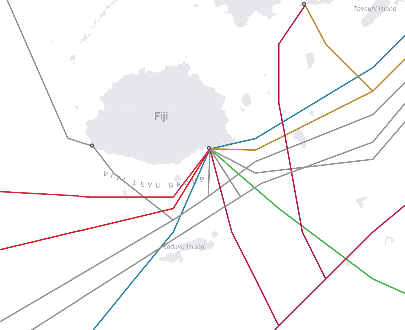 Submarine cables to Fiji